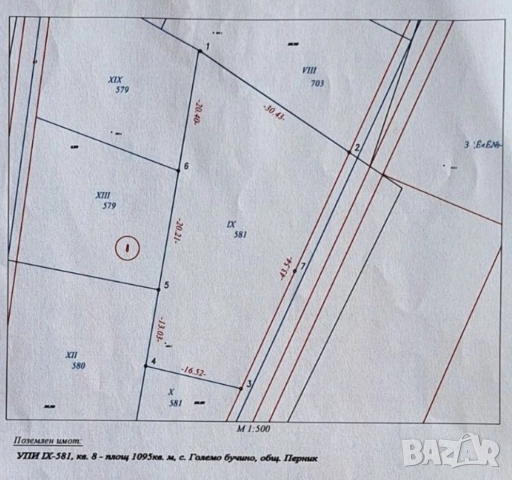 Парцел в с. Големо Бучино с площ 1095кв.м на 15 минути от София, снимка 3 - Парцели - 52938484