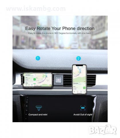 МАГНИТНА СТОЙКА ЗА ТЕЛЕФОН В КОЛАТА, ЧЕРНА, УНИВЕРСАЛНА - код 2120, снимка 6 - Аксесоари и консумативи - 33947778