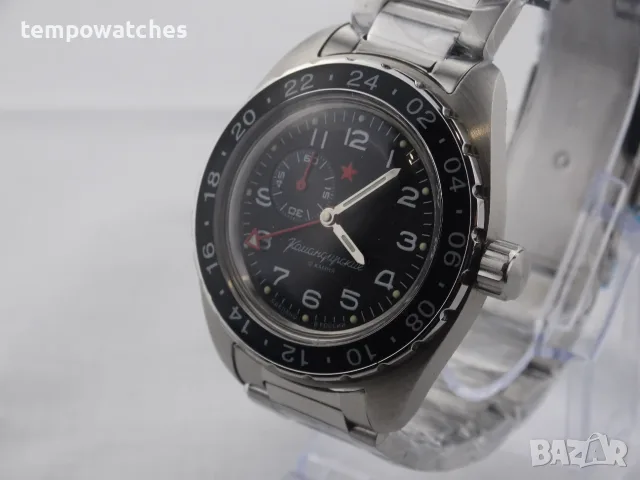 ВОСТОК КОМАНДИРСКИЕ АВТОМАТИЧЕН-GMT ref: 02019А, снимка 9 - Мъжки - 41667266