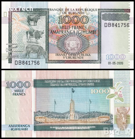 ❤️ ⭐ Бурунди 2009 1000 франка UNC нова ⭐ ❤️
