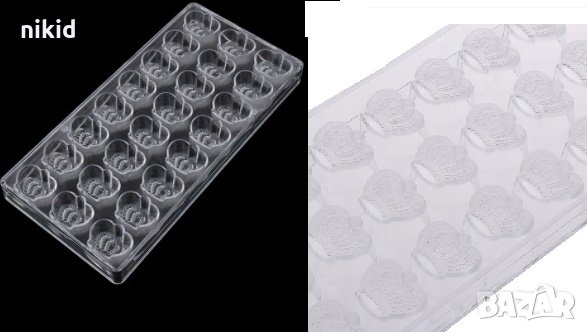 24 корони корона пластмасова форма Поликарбонатна отливка калъп за Шоколадови бонбони, снимка 2 - Форми - 31752350