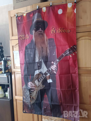 Billy Gibbons (ZZ TOP) Flag  и интериорен транспарант, снимка 4 - Китари - 44697901
