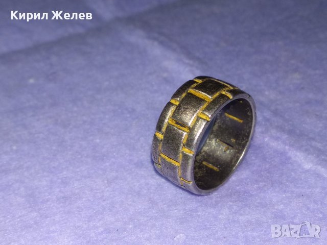 Стар ВИНТИДЖ АРТ МОДЕЛ СРЕБЪРЕН ПРЪСТЕН ПАТИНИРАНО СРЕБРО 925 Тип ХАЛКА РЪЧНА РЯДКА ИЗРАБОТКА 39988, снимка 8 - Пръстени - 42657068