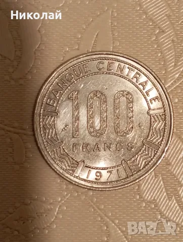 100 франка 1971 г. Габон 