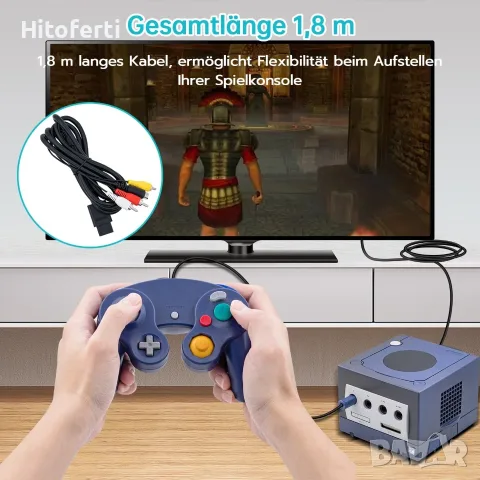 Gam3Gear S Video AV Video Audio Cable за Nintendo SNES N64 Gamecube PAL, снимка 2 - Кабели и адаптери - 55708011