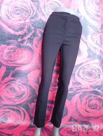 Zara Woman Черен офис панталон по тялото С, снимка 4 - Панталони - 49462953