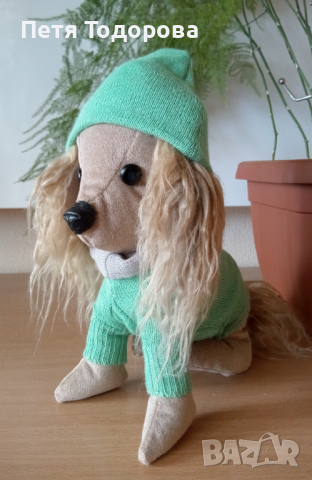 Куче Кокер Шпаньол с пуловер, снимка 6 - Плюшени играчки - 44481810