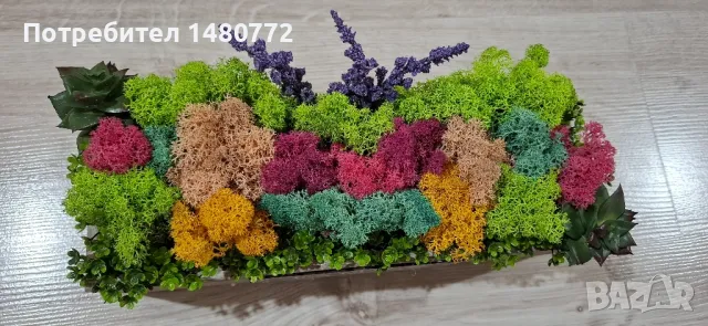 Цветна градинка със скандинавски мъх, снимка 10 - Декорация за дома - 47933132