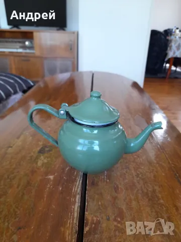 Стар емайлиран чайник #70, снимка 3 - Други ценни предмети - 50234608