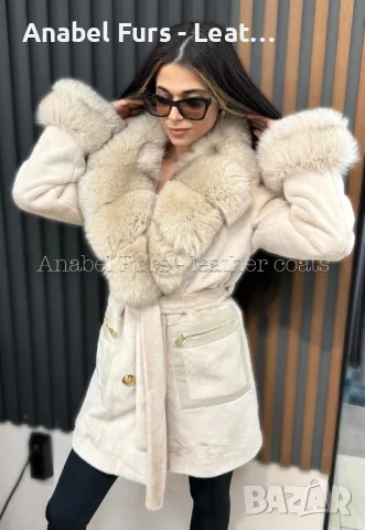 Луксозни дамски палта с естествен косъм, снимка 10 - Палта, манта - 38065701