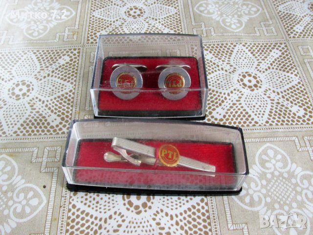  сребърен комплект от  ръкавели и щипка за вратовръзка, снимка 8 - Други - 29482490
