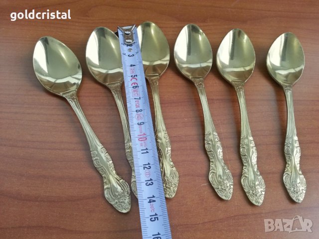 Руски позлатени прибори лъжички за чай кафе, снимка 4 - Антикварни и старинни предмети - 36865991