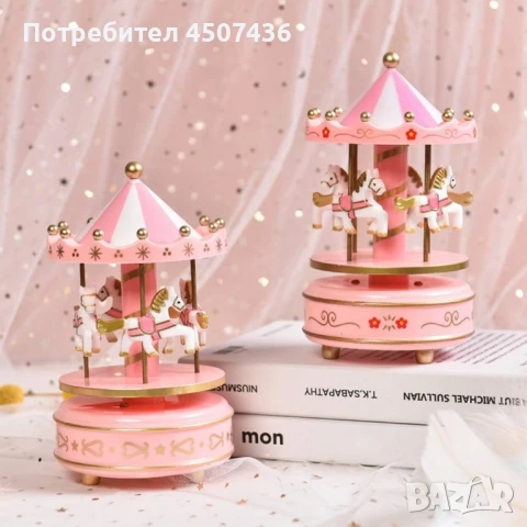 Луксозна музикална кутия с въртележка 4 коня, снимка 10 - Декорация за дома - 50840762