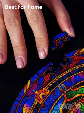 Луксозен дървен фигурален пъзел - два модела- Кучи и Мандала, снимка 2 - Игри и пъзели - 49240194