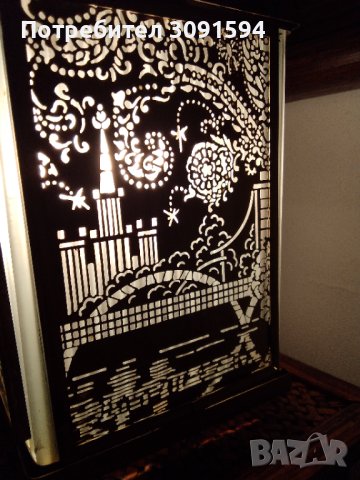 Колекционерска Рядка винтидж съветска ретро  нощна лампа Светлините на Москва настолна лампа, снимка 10 - Антикварни и старинни предмети - 42319010