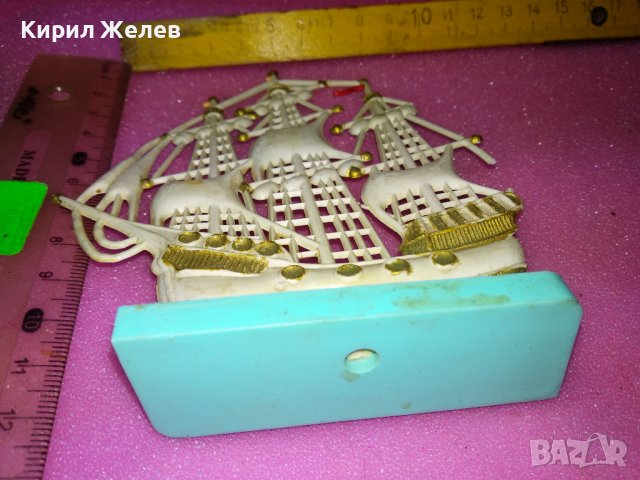 ШХУНА ПЛАТНОХОД ВЕТРОХОД СТАРО ДЕКОРАТИВНО БАКЕЛИТОВО КОРАБЧЕ За КОЛЕКЦИЯ ТЕМАТИЧЕН ИНТЕРИОР 42886, снимка 4 - Колекции - 44186785