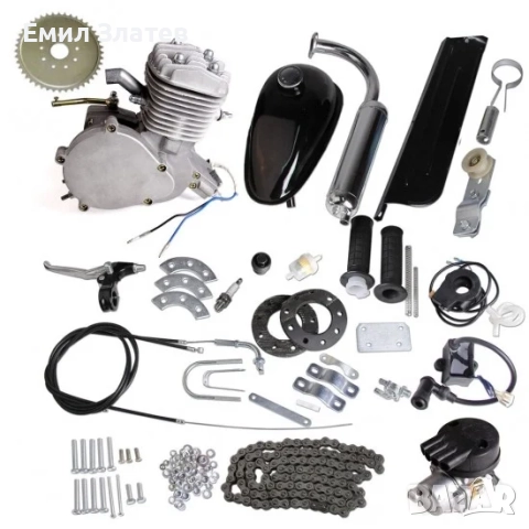 Бензинов Двигател за Велосипед 80 Кубика и 100 Кубика Велодвигател за Колело ТАЙГА Двутактов, снимка 2 - Други инструменти - 52692569