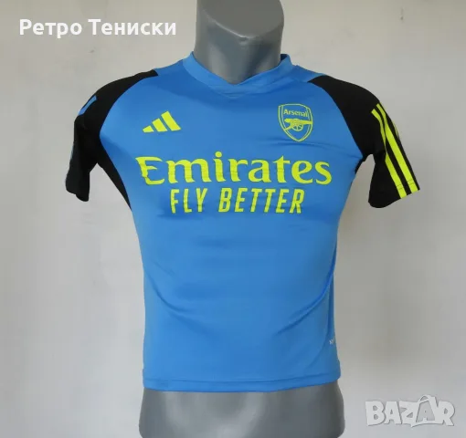 Тениска на Арсенал • тренировъчен модел • adidas • синьо • размер S • Деца