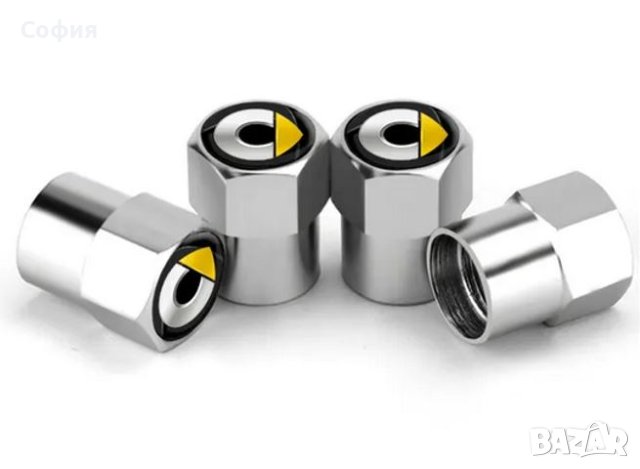 Нови метални капачки за винтили за Смарт Smart и други автомобили НАЛИЧНО, снимка 2 - Аксесоари и консумативи - 44243304