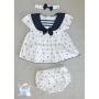 Комплект Моряче - рокличка, шорти и лента за коса, снимка 1