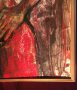 Картина Масло подписана рисувана на хартия 95х86 см., снимка 3