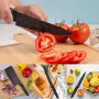 Комплект кухненски ножове 17 части със стойка и ножица от неръждаема стомана, снимка 4