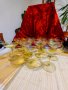 Комплект Разкошни Старинни Стъклени Чаши Калиево Стъкло, снимка 1 - Колекции - 42380072