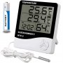 Термометър за вътрешна външна температура HTC-2, снимка 1 - Други стоки за дома - 40869994