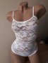 Ново боди дантела - черно, бяло, сиво, снимка 5