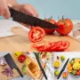 Комплект кухненски ножове 17 части със стойка и ножица – неръждаема стомана, снимка 2