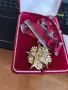 Маршалска звезда соц. период с масивна позлата и камъни swarovski (КОПИЕ), снимка 2