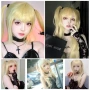 Златисто руса аниме перука с колие Anime Death Note Misa Amane Cosplay, снимка 6