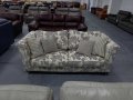 Кремав диван от плат на цветя тройка, снимка 1 - Дивани и мека мебел - 39331186