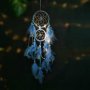 Нов ловец на сънища с цветни пера за окачен декор Занаятчийски подарък, снимка 4