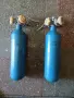 2 бр. малки метални бутилки от СССР - 1,2 L - 1,68 кг tara - 200 BAR - атмосфери работно налягане , снимка 2
