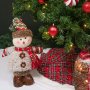 Коледен Снежен човек, Дървени копчета, 43см, снимка 2