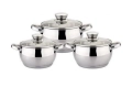 Комплект тенджери, 20/22/24см. 3.9/5.1/6.6л., Неръждаема стомана., снимка 5