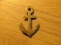 Старинна морска котва от бронз за закачане към дреха - радост за морски, плаватели и морски войски ., снимка 1