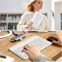 Ултра тънка Bluetooth клавиатура zoyu – безжична, презареждаема, QWERTZ, бяла, снимка 4