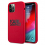 Оригинален калъф гръб кейс Karl Lagerfeld Silicone Stack Logo - iPhone 11 (6.1), Червен, снимка 1