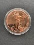 1 oz медна монета - St Gaudens Walking Liberty, снимка 3