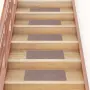 vidaXL Изтривалки за стълби, самозалепващи се, 15 бр., 60x25 см, светлокафяви, правоъгълни, снимка 2