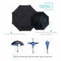 2189 Двупластов чадър с удобна дръжка, отварящ се наобратно, снимка 5