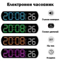 Дигитален настолен часовник с температура аларма дата постоянно светещ на ток USB големи цифри евтин, снимка 1