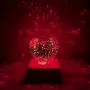 3D USB захранвана нощна лампа във формата на сърце с фойерверки,заря, снимка 7