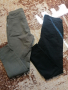 Черен и зелен еластични панталони 30 размер, Л, снимка 1 - Панталони - 44792203