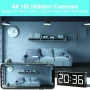 Нова 4K Скрита WiFi Камера в Часовник 170° Широк Ъгъл Нощно Виждане, снимка 3
