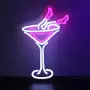 LED неонов надпис за стена/бар „Коктейл“ с димиране (USB захранване), снимка 1