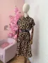 леопардова рокля тип риза, снимка 4