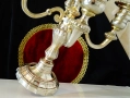 Посребрен свещник петица,1.6 кг.,викториански. , снимка 6